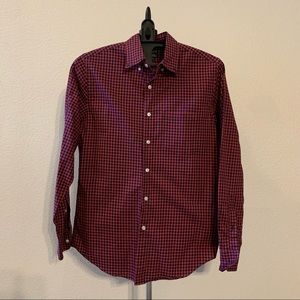 J Crew Factory Flex Washed Slim Fit Long Sleeve Button Up Plaid